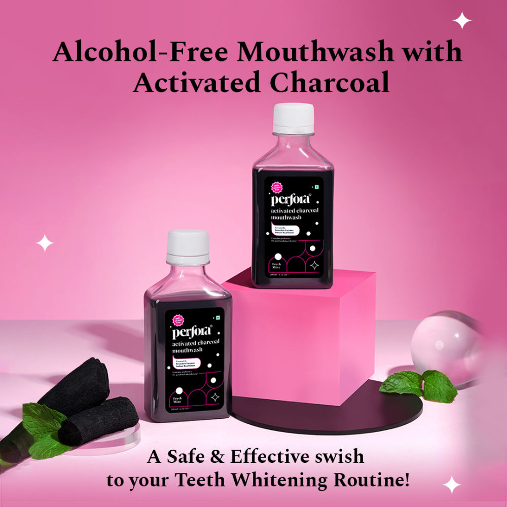 Alcohol Free Teeth Whitening Mouthwash (Activated Charcoal)