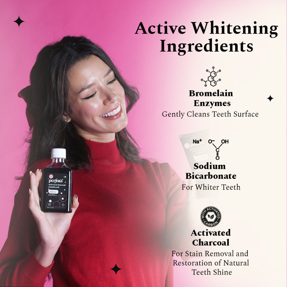 Alcohol Free Teeth Whitening Mouthwash (Activated Charcoal)