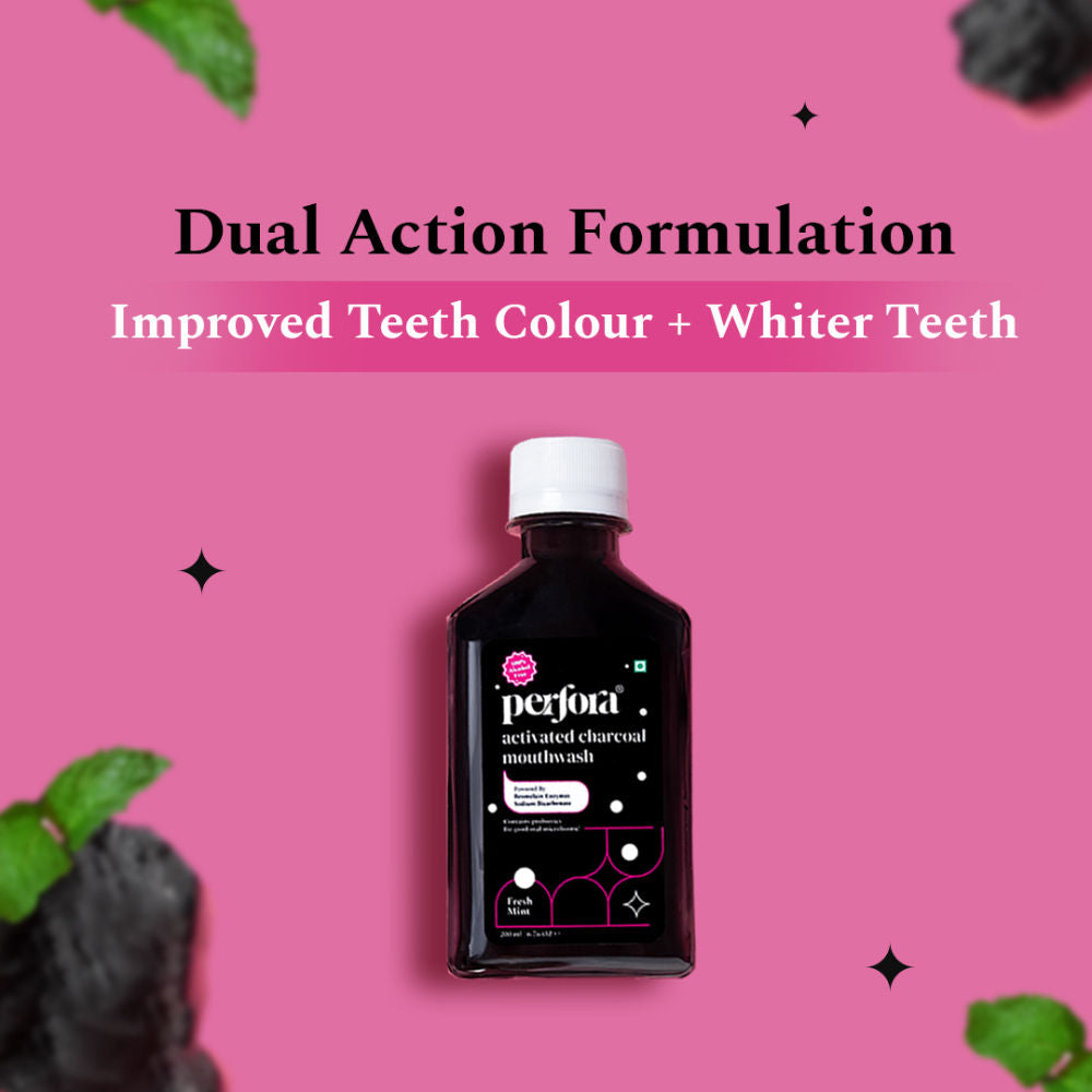 Alcohol Free Teeth Whitening Mouthwash (Activated Charcoal)