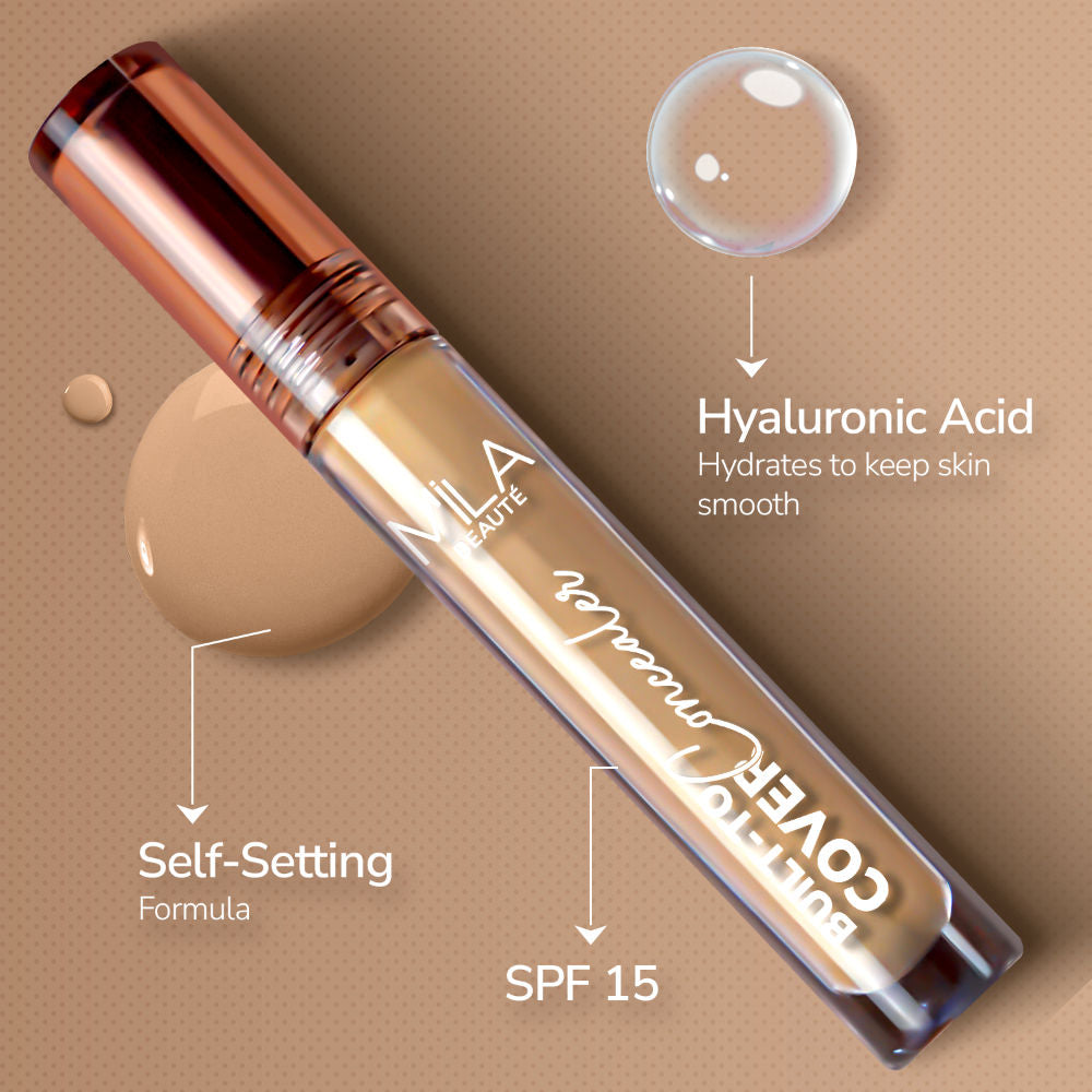 Built To Cover Matte Liquid Concealer With SPF 15 & Hyaluronic Acid