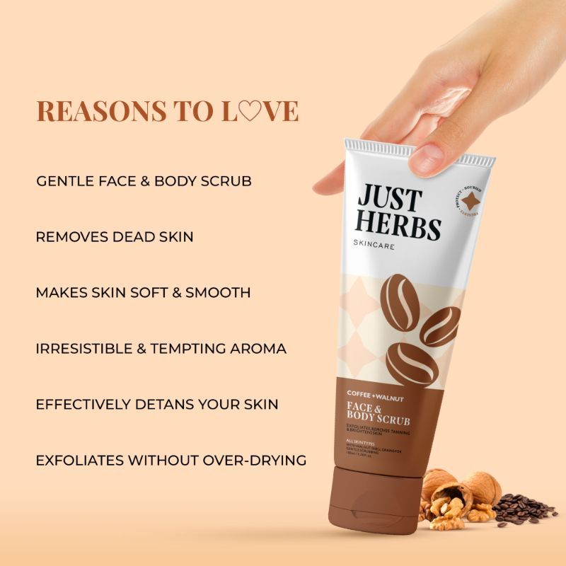 Coffee & Walnut Exfoliating Detan Scrub For Face And Body