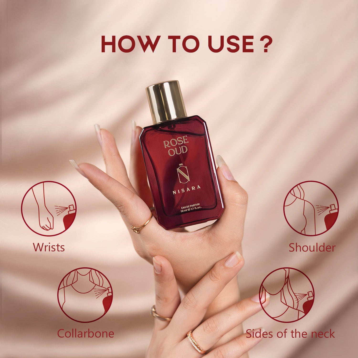 Rose Oud - Unisex Perfume For Men & Women,Eau De Parfum,Long Lasting Rose & Amber Fragrance