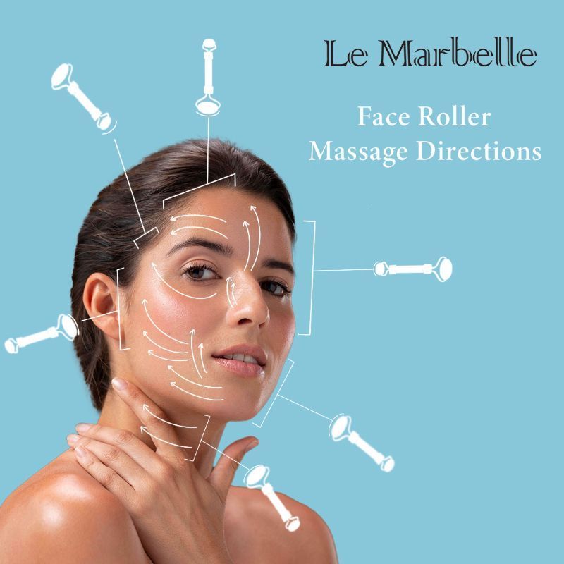 Rose Quartz Roller Face Massager Face Roller For Face, Neck Glow & Skin Brightening