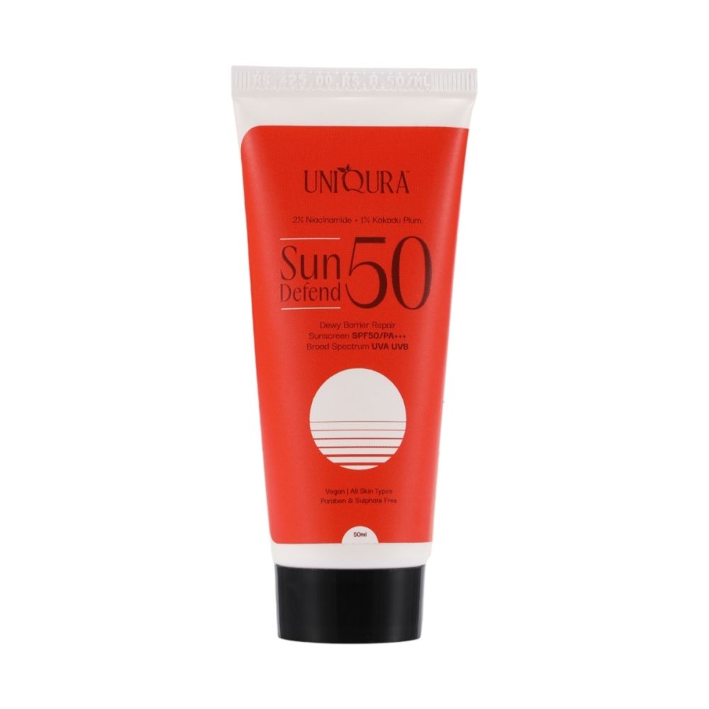 SPF 50 PA+++ Sunscreen with 2% Niacinamide & Hyaluronic Acid | No White Cast for Men & Women