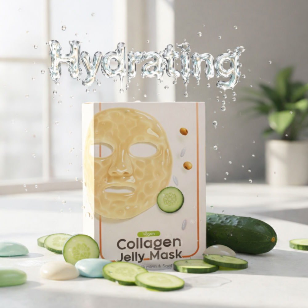 Vegan Collagen Jelly Mask With Rice, Niacinamide & Cucumber