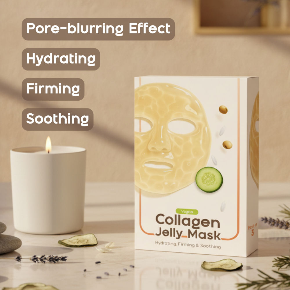 Vegan Collagen Jelly Mask With Rice, Niacinamide & Cucumber