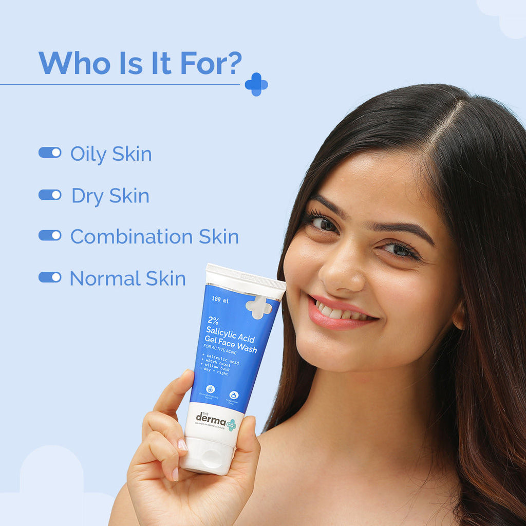 2% Salicylic Acid Gel Face Wash for Oily Skin with Salicylic Acid & Witch Hazel