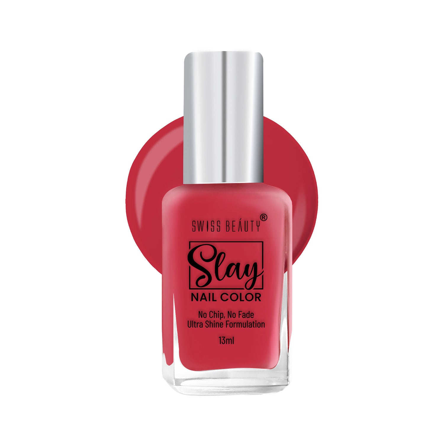 Slay Nail Color With Ultra Shine Formulation - 71 Cherry Pink