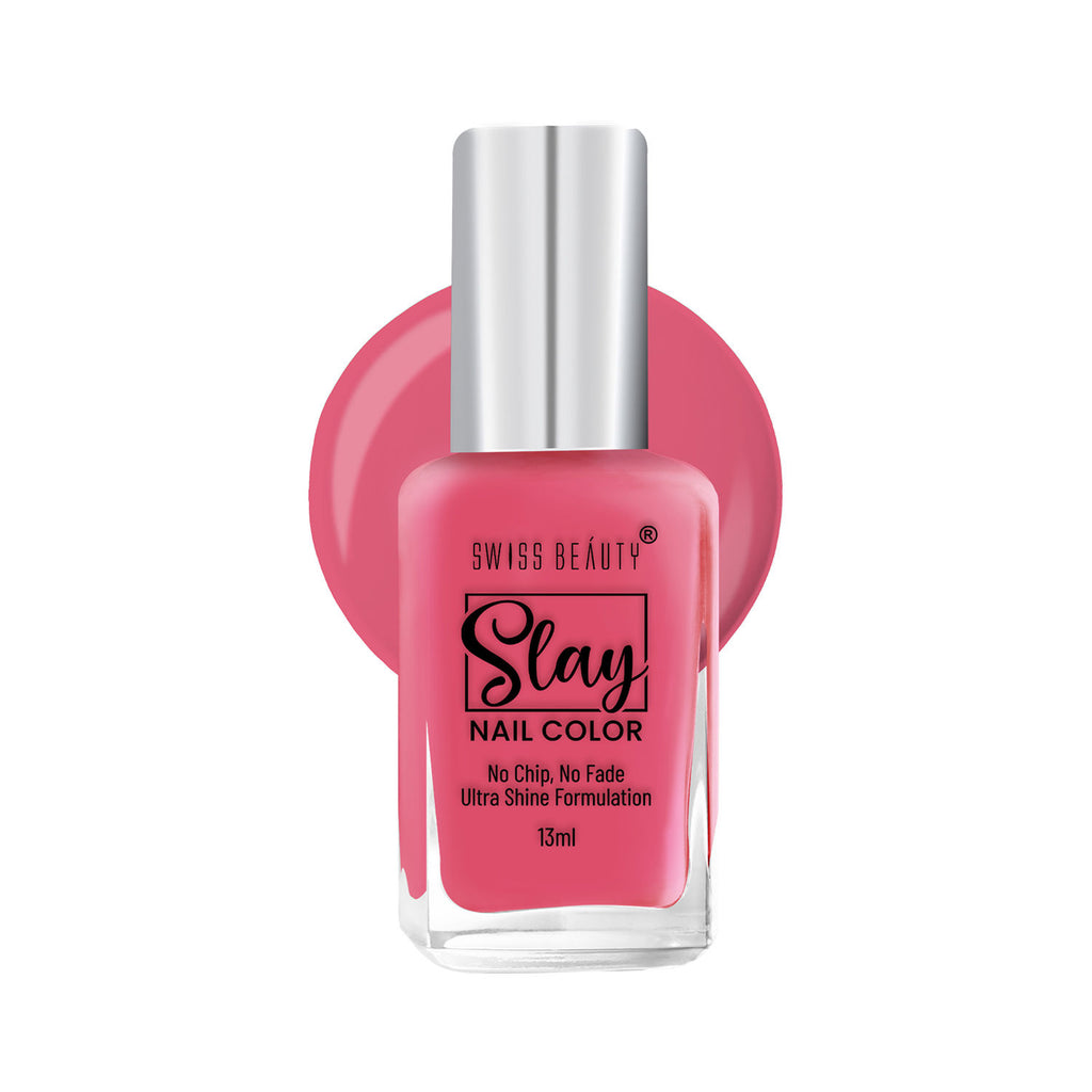 Slay Nail Color With Ultra Shine Formulation - 76 Classic pink