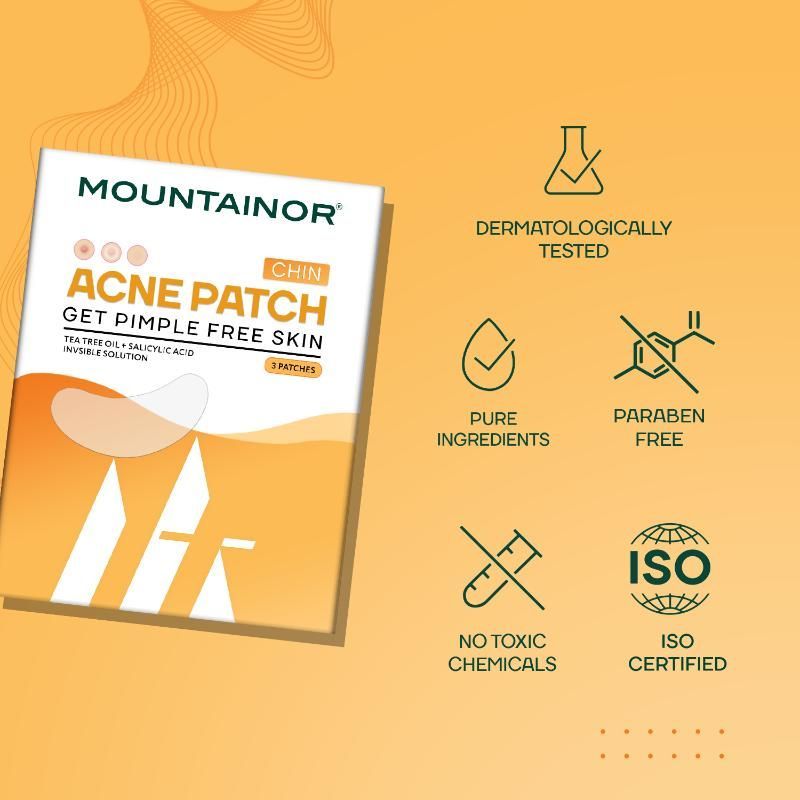 Chin Acne Pimple Patch Big Strips, Salicylic Acid Spot Corrector, Blackhead & Whitehead
