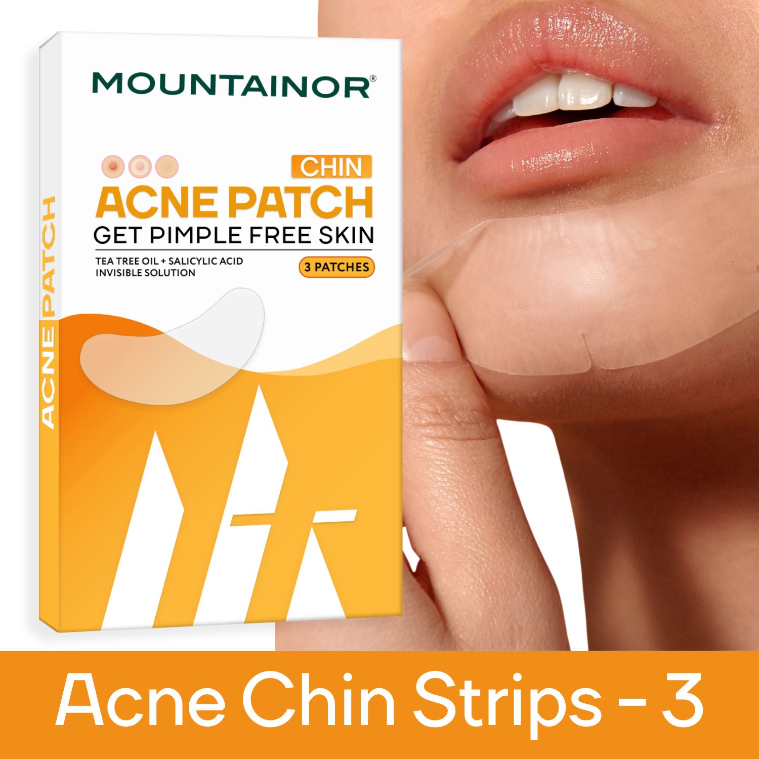 Chin Acne Pimple Patch Big Strips, Salicylic Acid Spot Corrector, Blackhead & Whitehead
