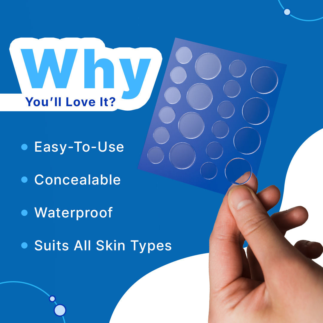 Acne Patches With Salicylic Acid And Hydrocolloid For Clean & Clear Skin - 20 Patches