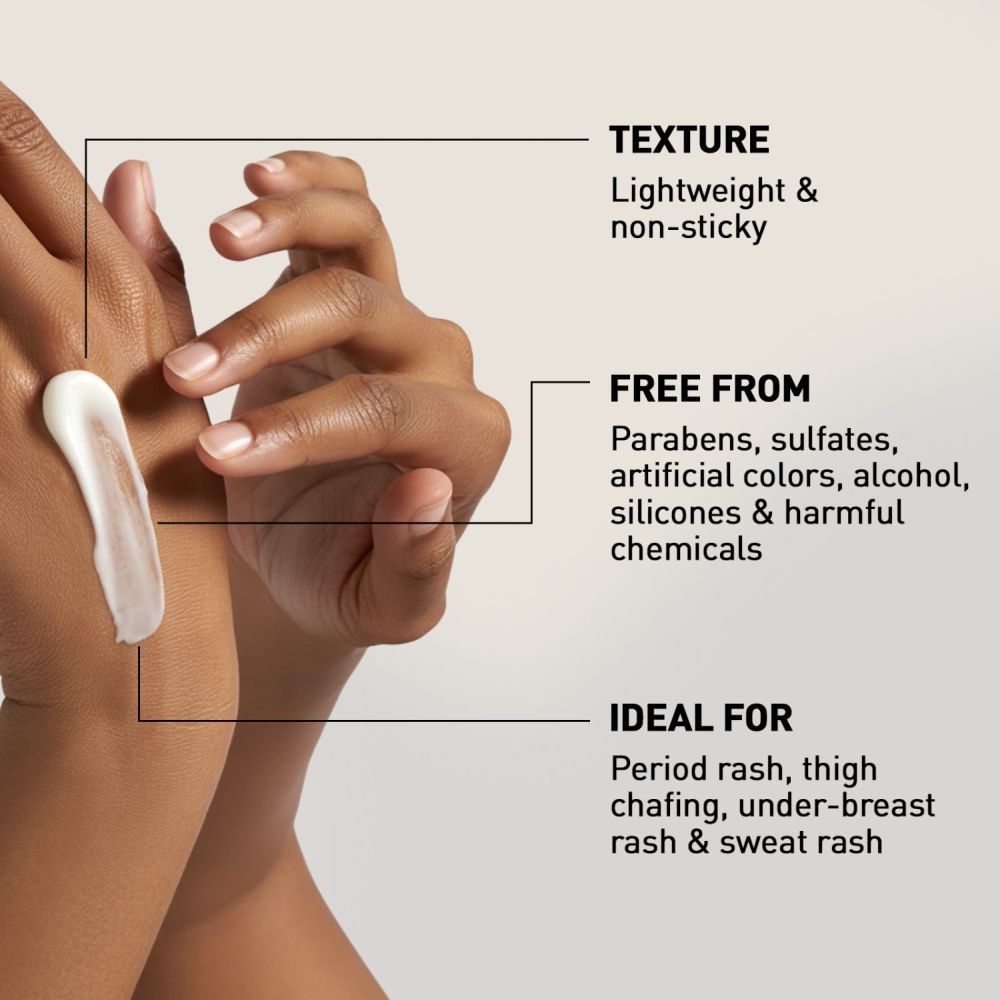 Natural Anti-Chafing Rash Cream, Soothes Rashes, Redness & Soreness, Plant Based