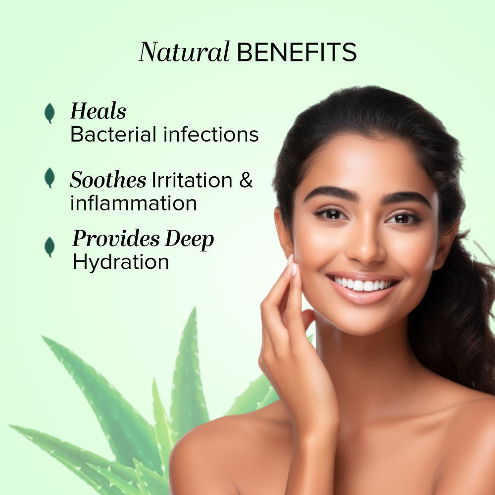 Transparent Aloe Vera Gel for Acne, Sunburn and Skin Hydration