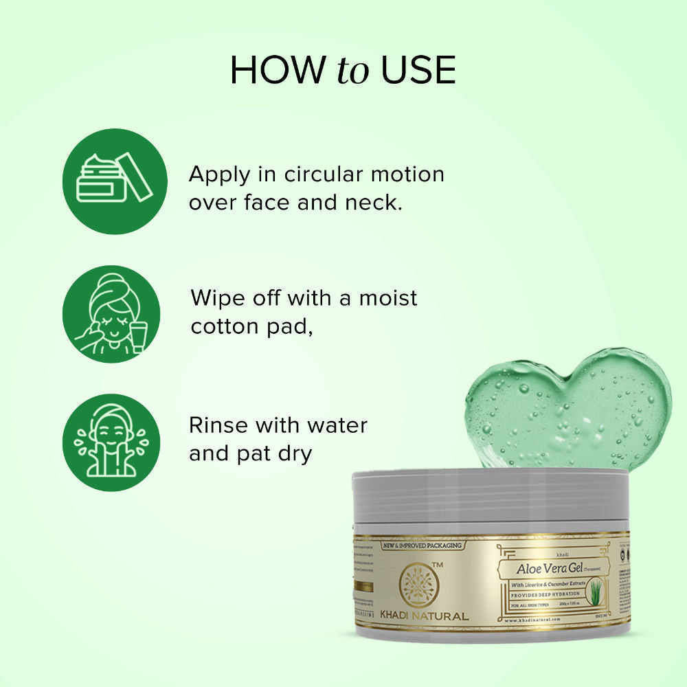 Transparent Aloe Vera Gel for Acne, Sunburn and Skin Hydration