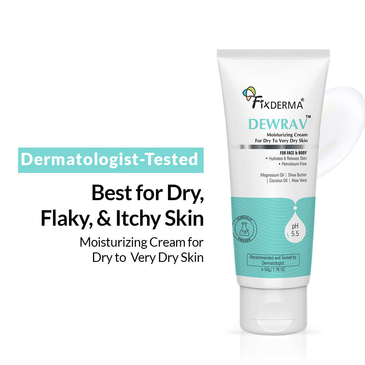 Dewrav Moisturizing Cream for Face & Body with Shea Butter For Dry to Very Dry Skin