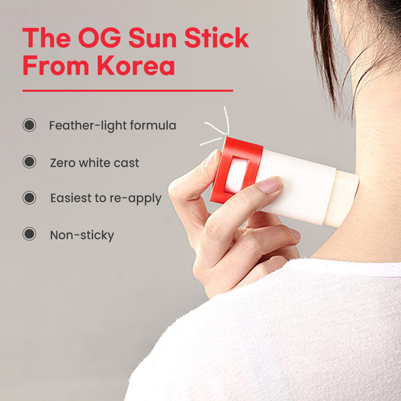 Korean Sun Stick SPF50+ PA++++- UVA/B Blocks, Easy Re-application, Water Resistant