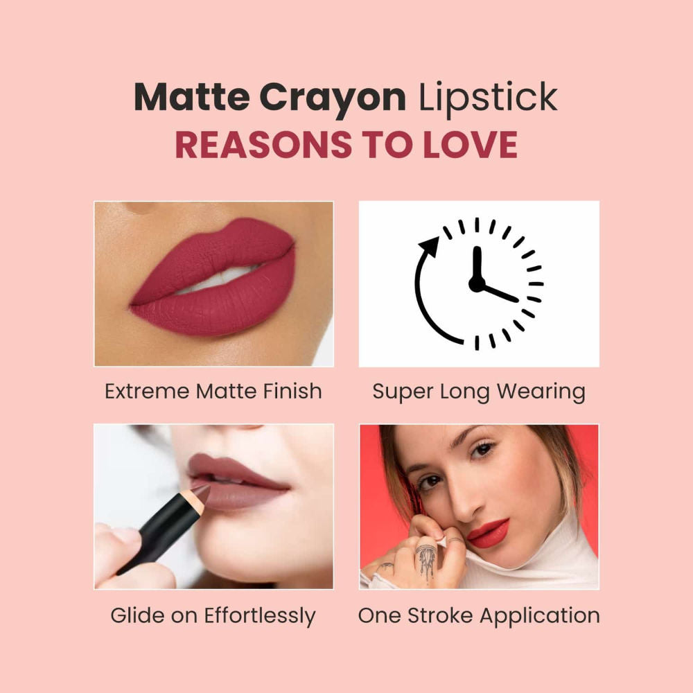 Matte Lip Crayon Lipstick