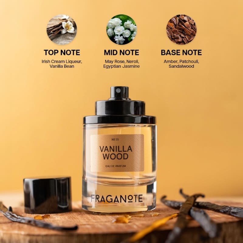 Vanilla Wood EDP Premium Long Lasting Unisex Perfume Sweet Vanilla Scent
