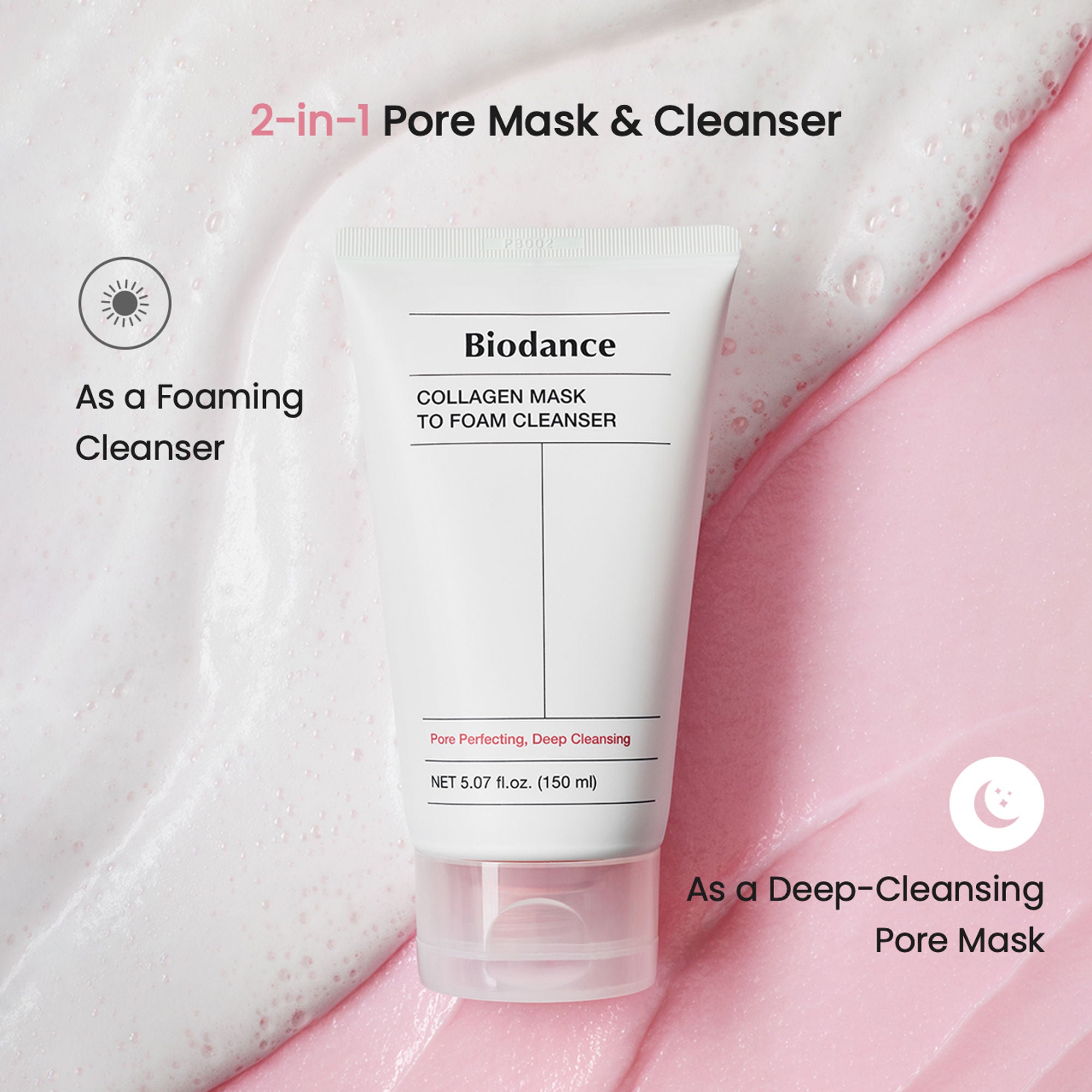 Collagen Mask To Foam Cleanser