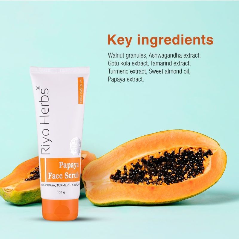 Papaya Face Scrub Removes Dead Cells, Dirt & Excess Oil