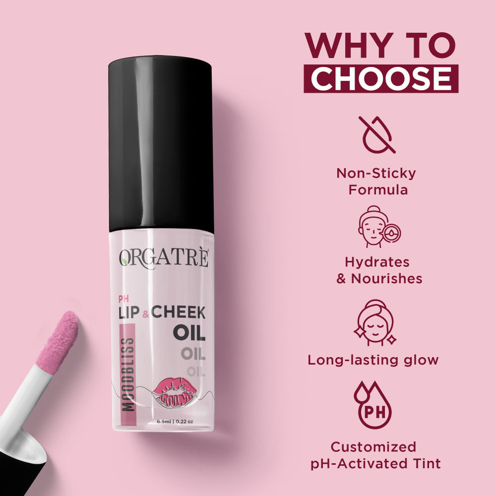 Lip & Cheek Oil | pH-Activated Tint, Multi-Use Hydrating Oil for Soft, Dewy Glow