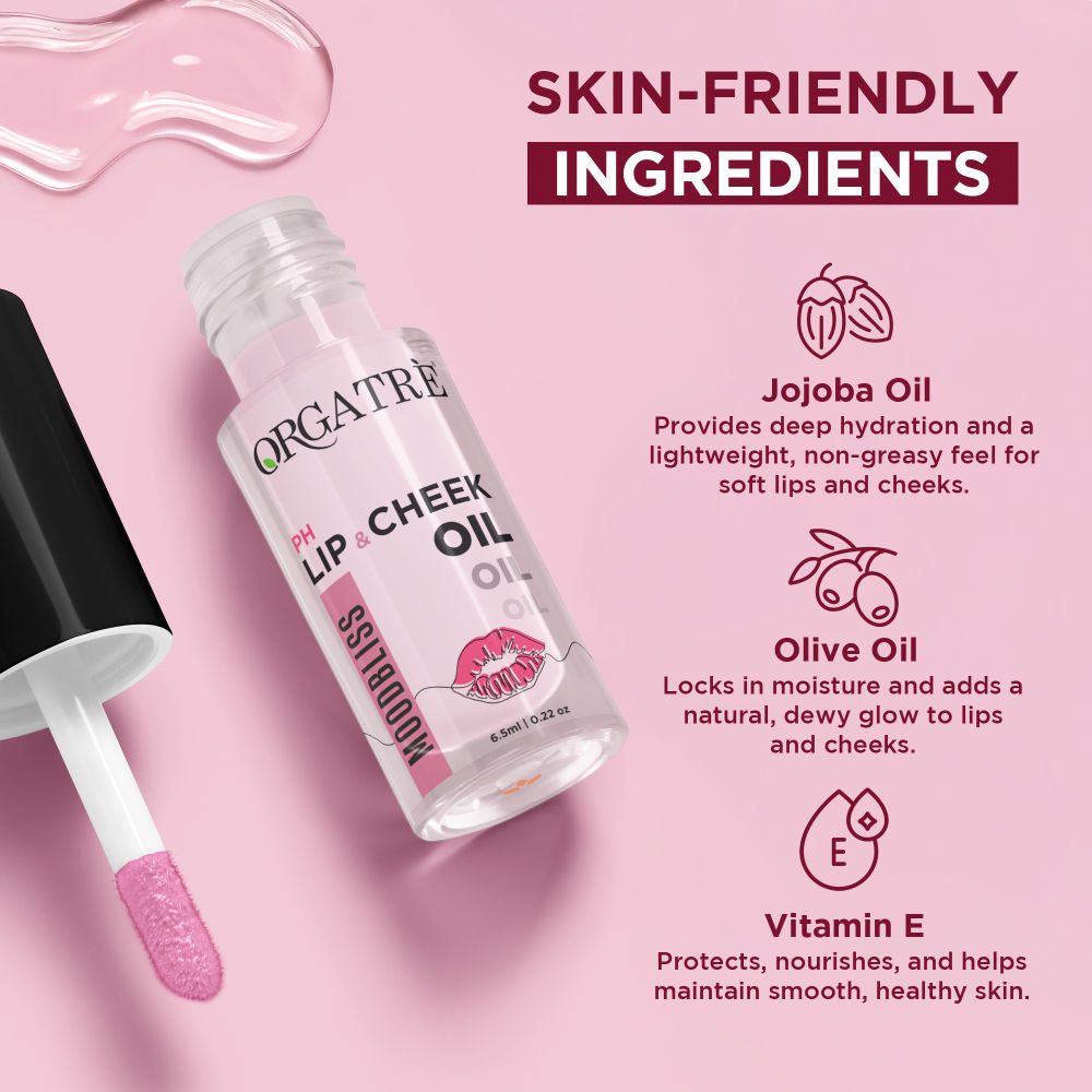 Lip & Cheek Oil | pH-Activated Tint, Multi-Use Hydrating Oil for Soft, Dewy Glow