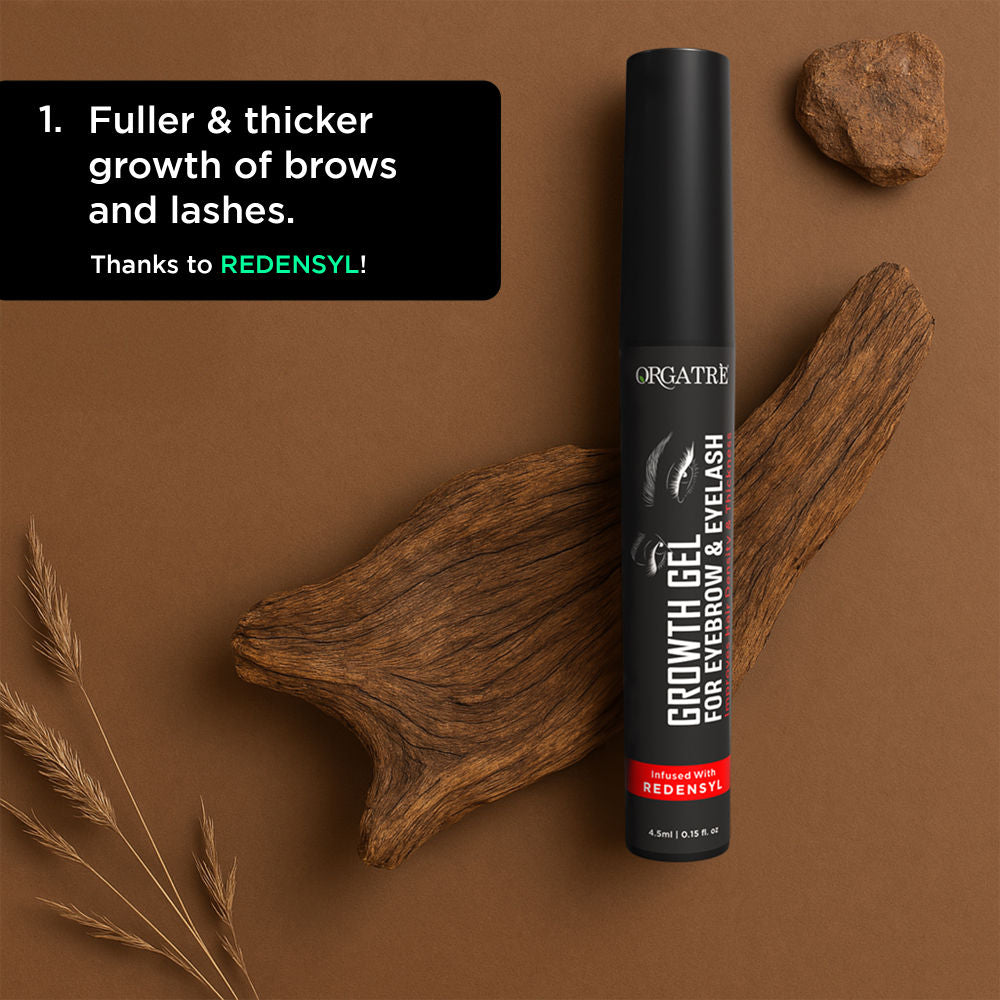 Growth Eyebrow & Eyelash Gel for Women - Redensyl-Infused for Thicker, Fuller Brows & Lashes