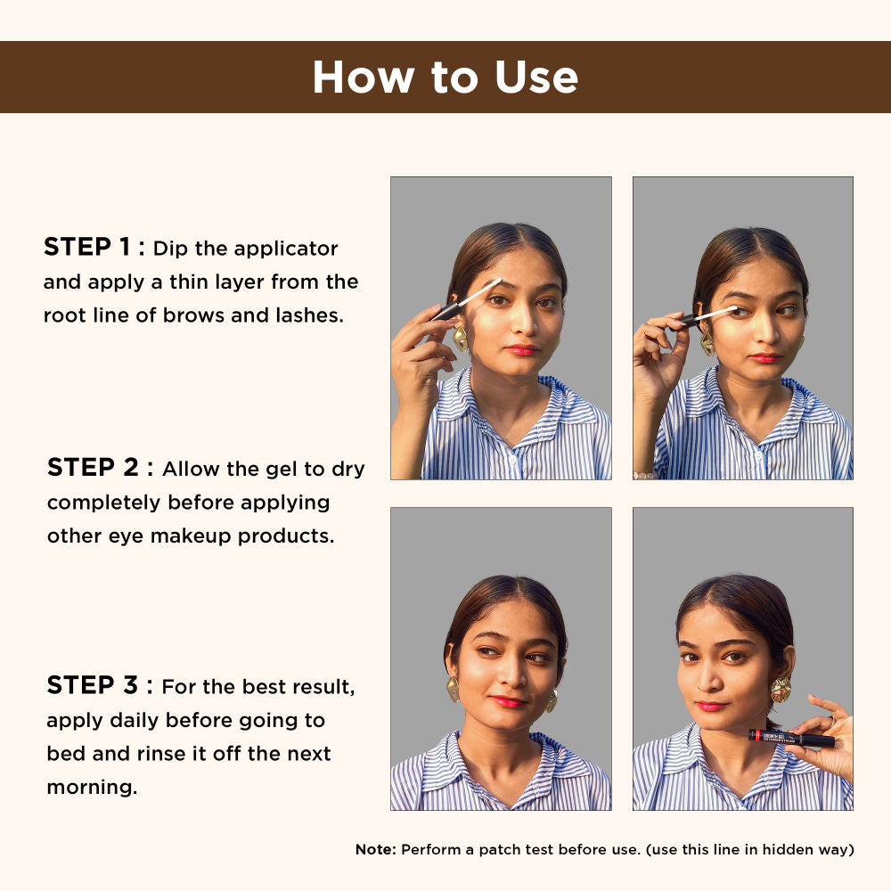 Growth Eyebrow & Eyelash Gel for Women - Redensyl-Infused for Thicker, Fuller Brows & Lashes