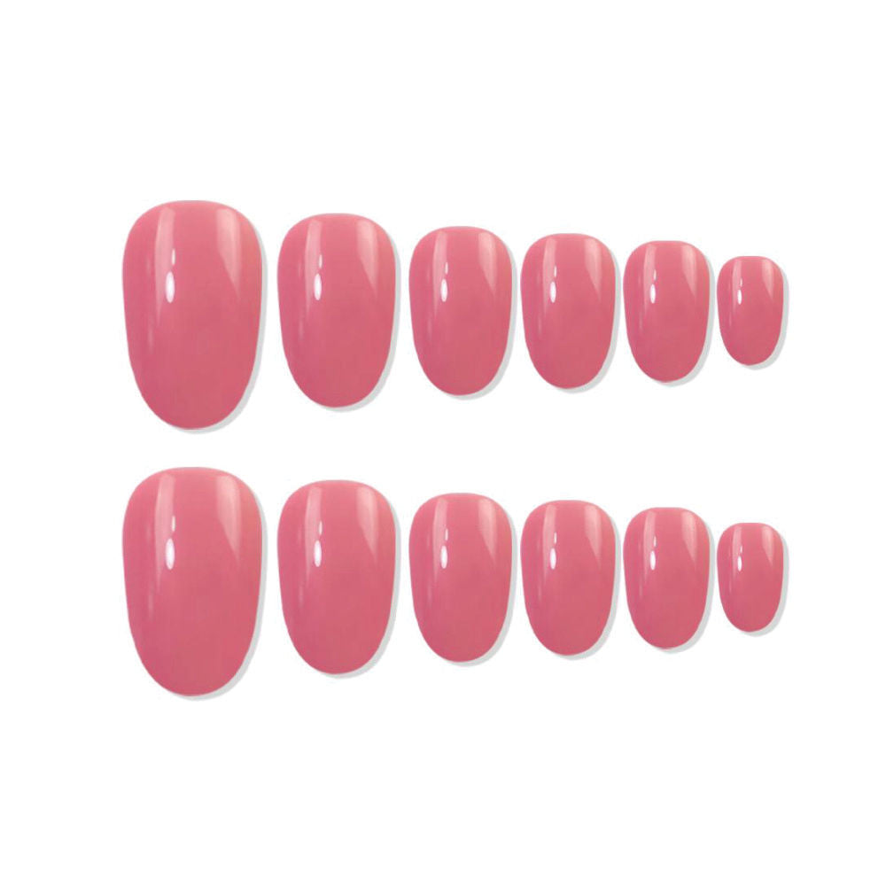 Reusable Oval Press On Nails - Peach