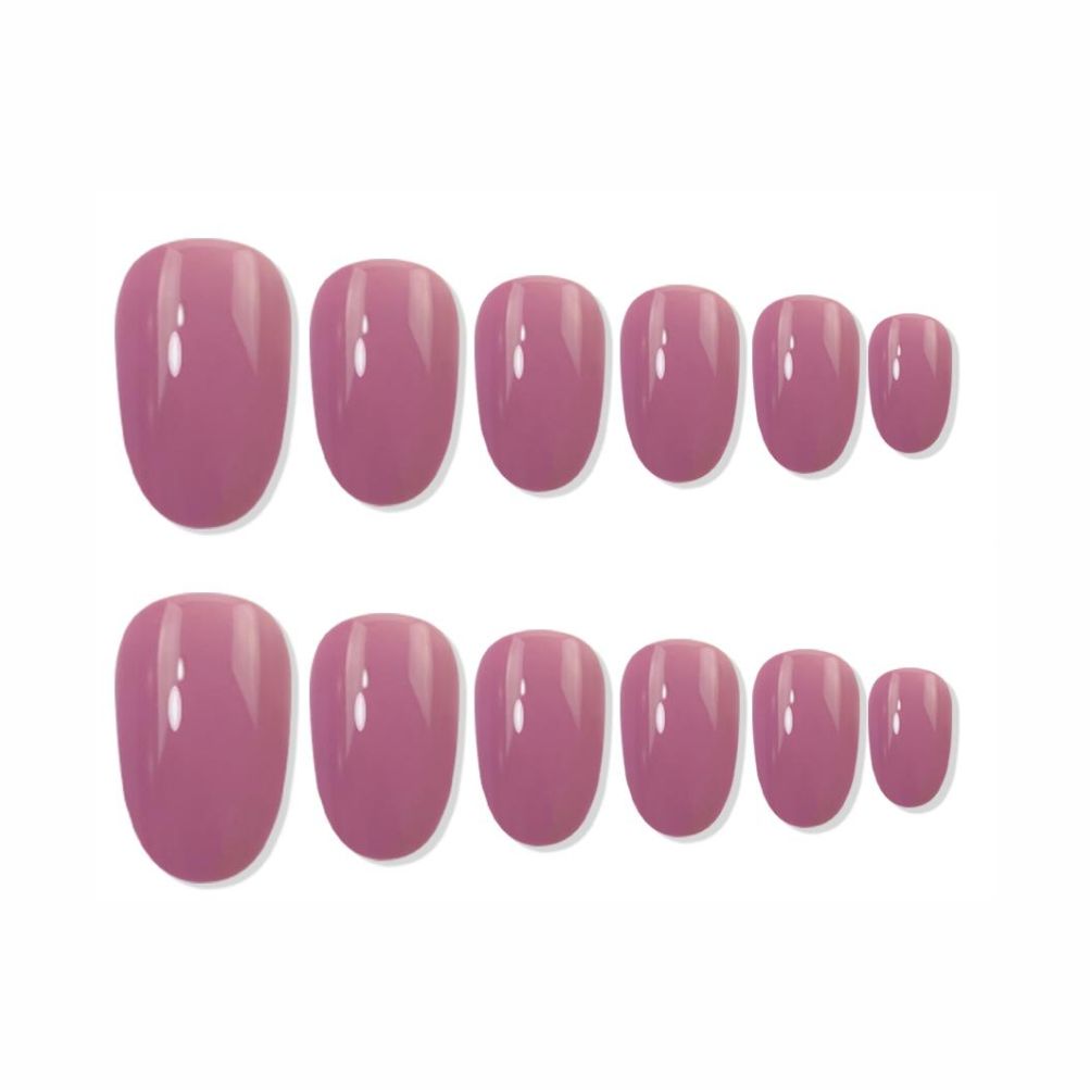 Reusable Oval Press On Nails - Pink