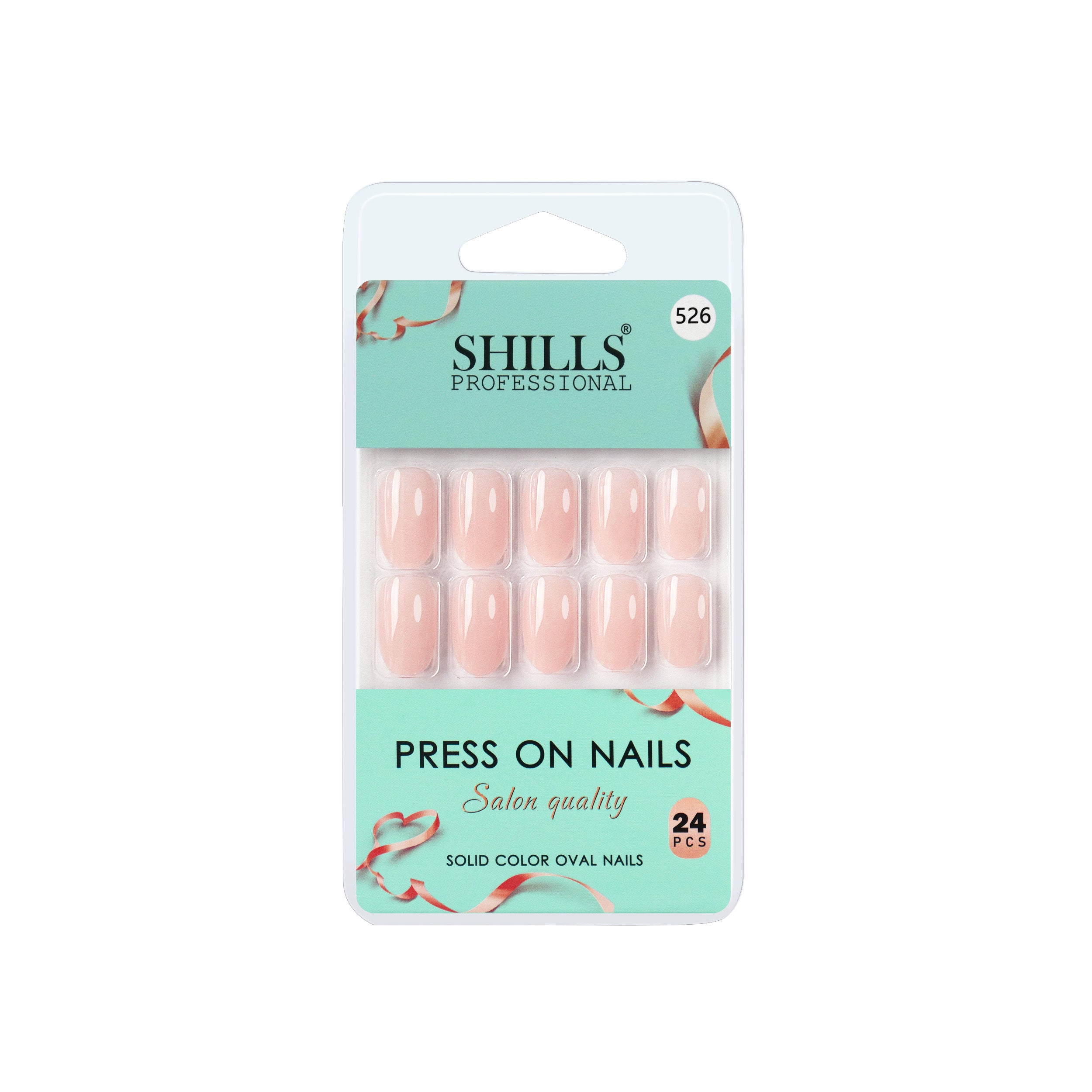 Reusable Oval Press On Nails - Beige