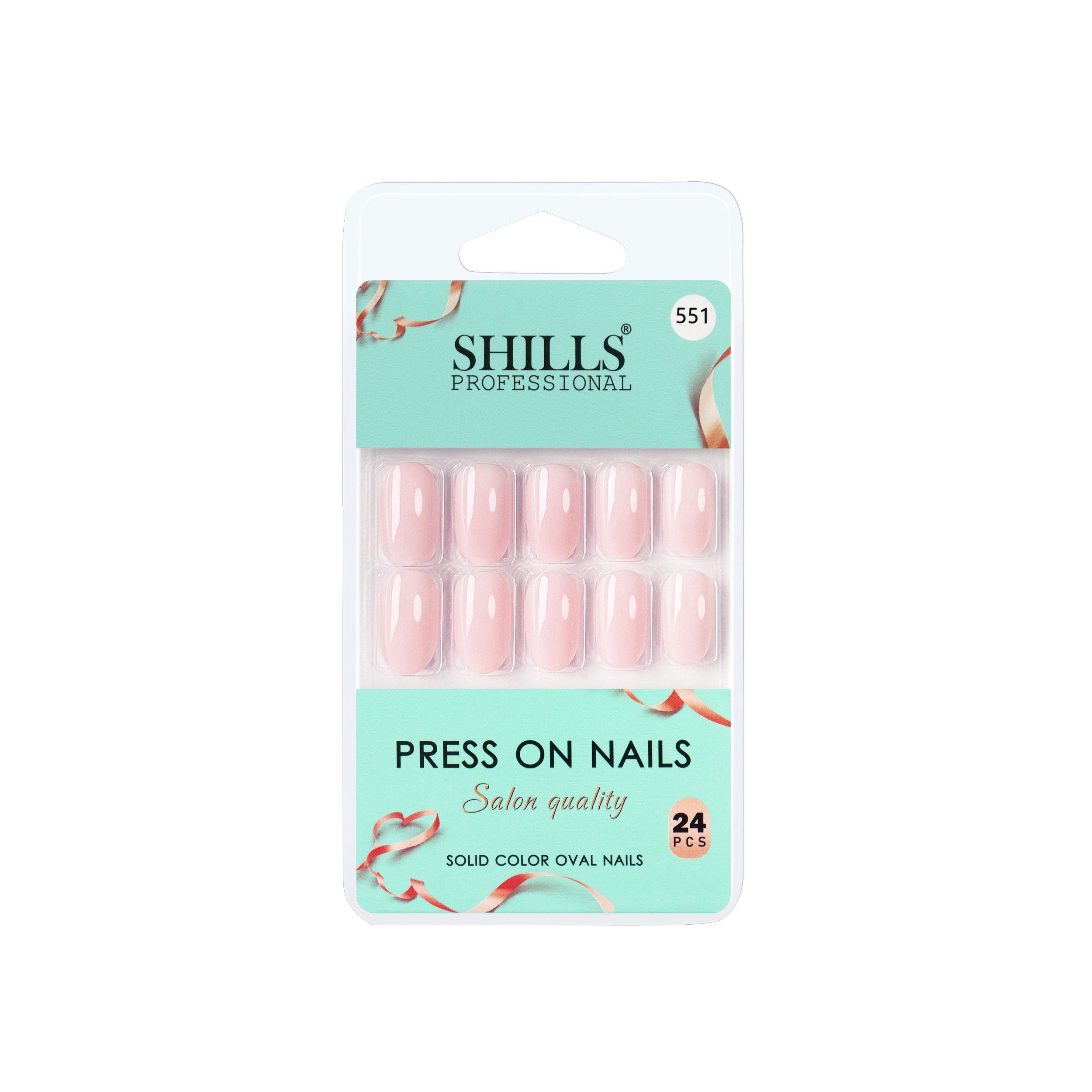 Reusable Oval Press On Nails - Peach