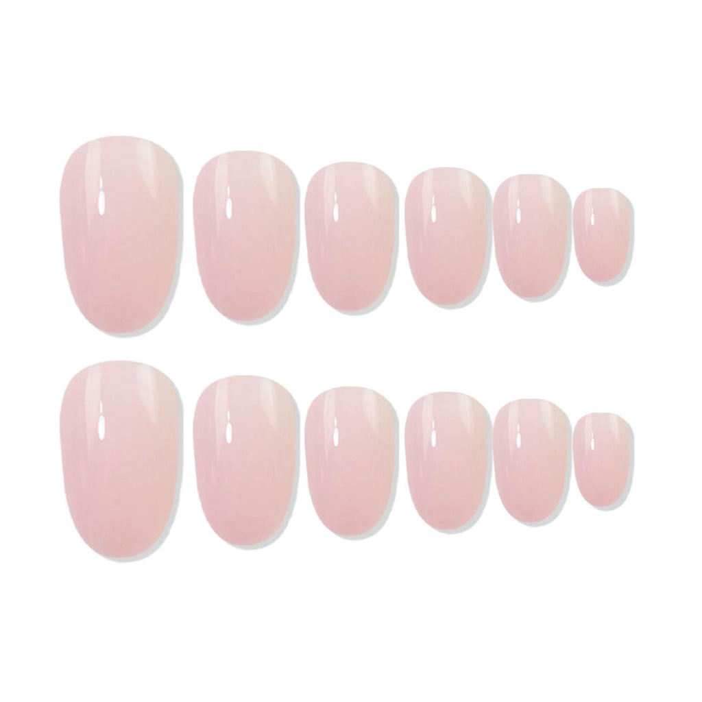 Reusable Oval Press On Nails - Peach