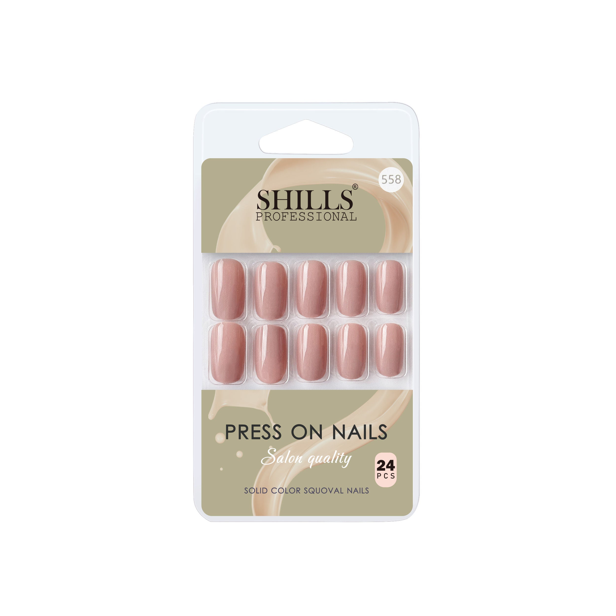 Reusable Square Press On Nails - Pink