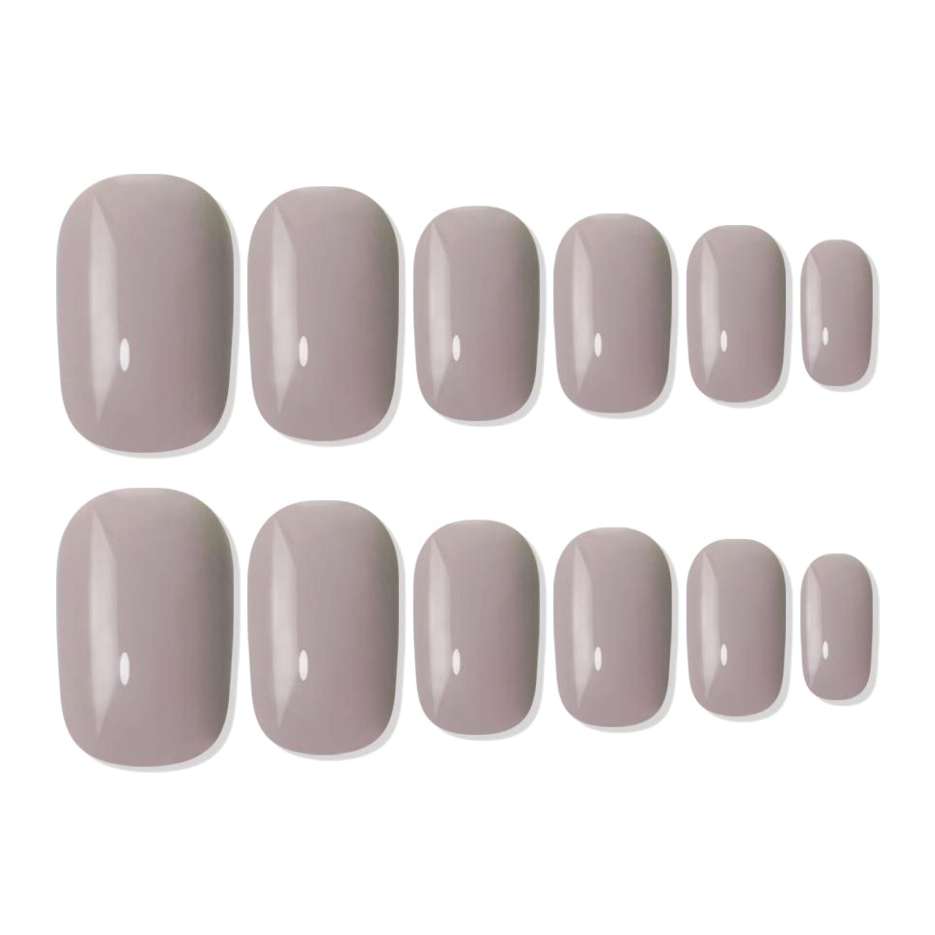 Reusable Square Press On Nails - Nude