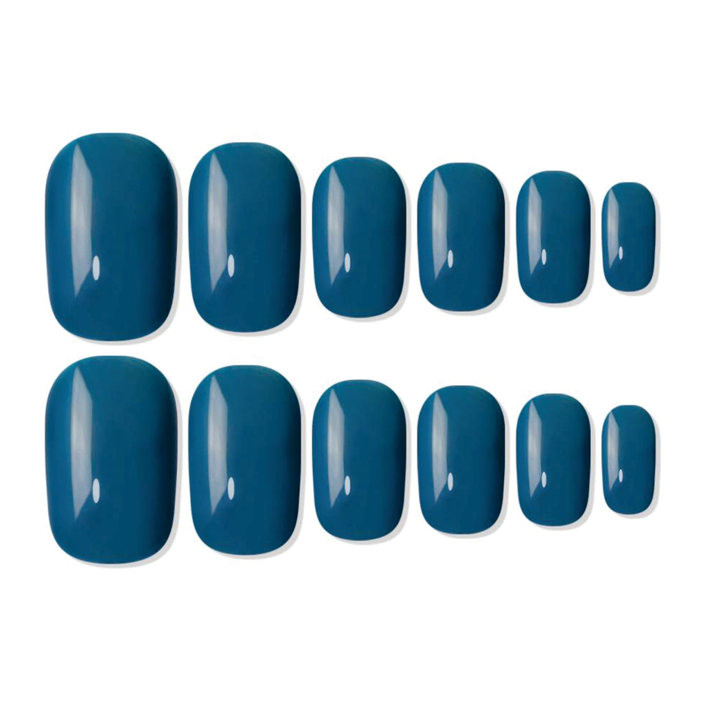 Reusable Square Press On Nails - Turquoise