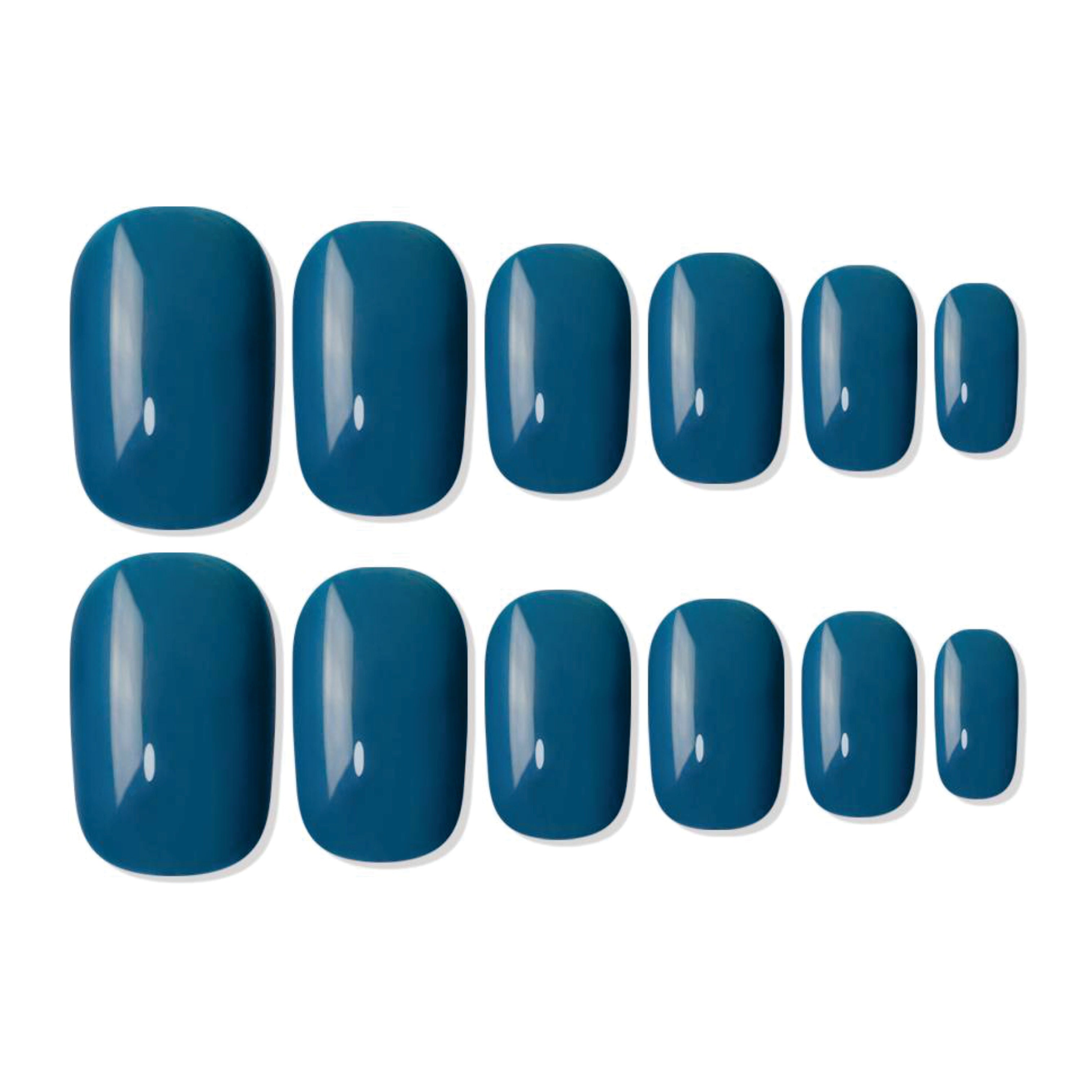Reusable Square Press On Nails - Turquoise