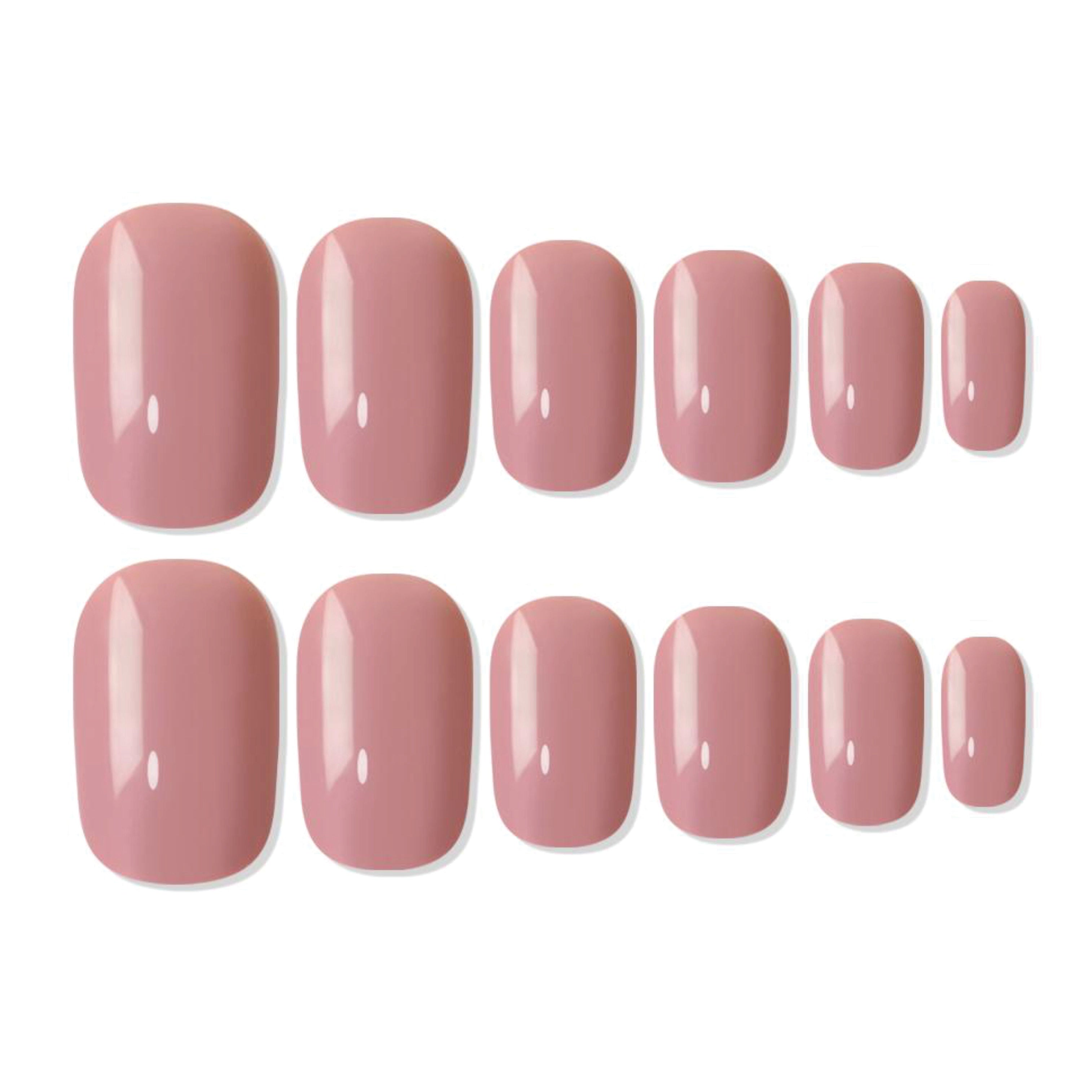 Reusable Square Press On Nails - Nude