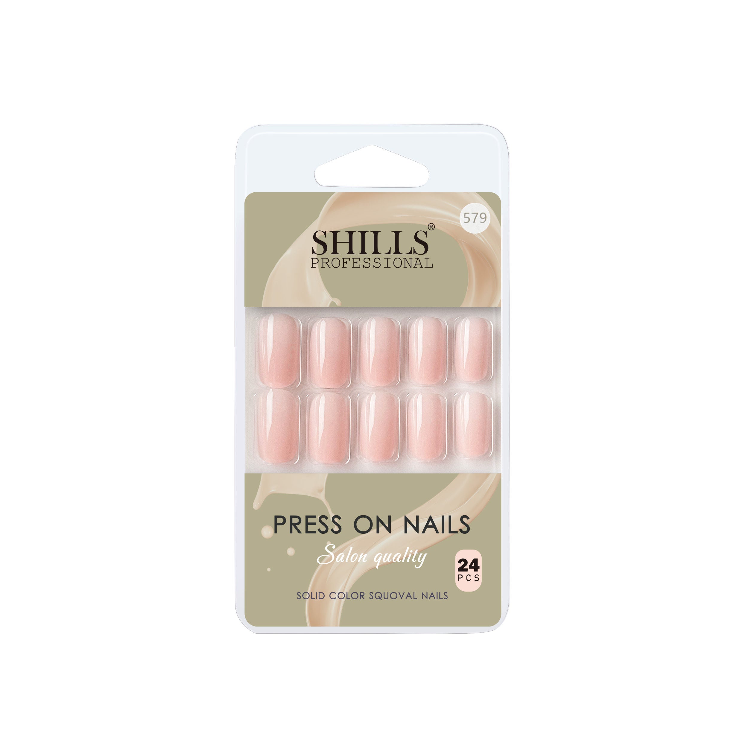 Reusable Square Press On Nails - Pink