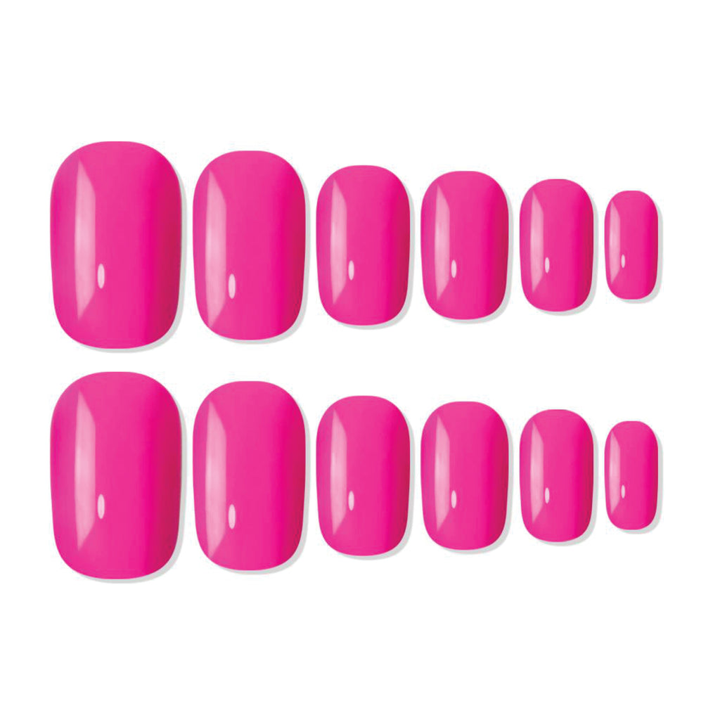 Reusable Square Press On Nails - Pink