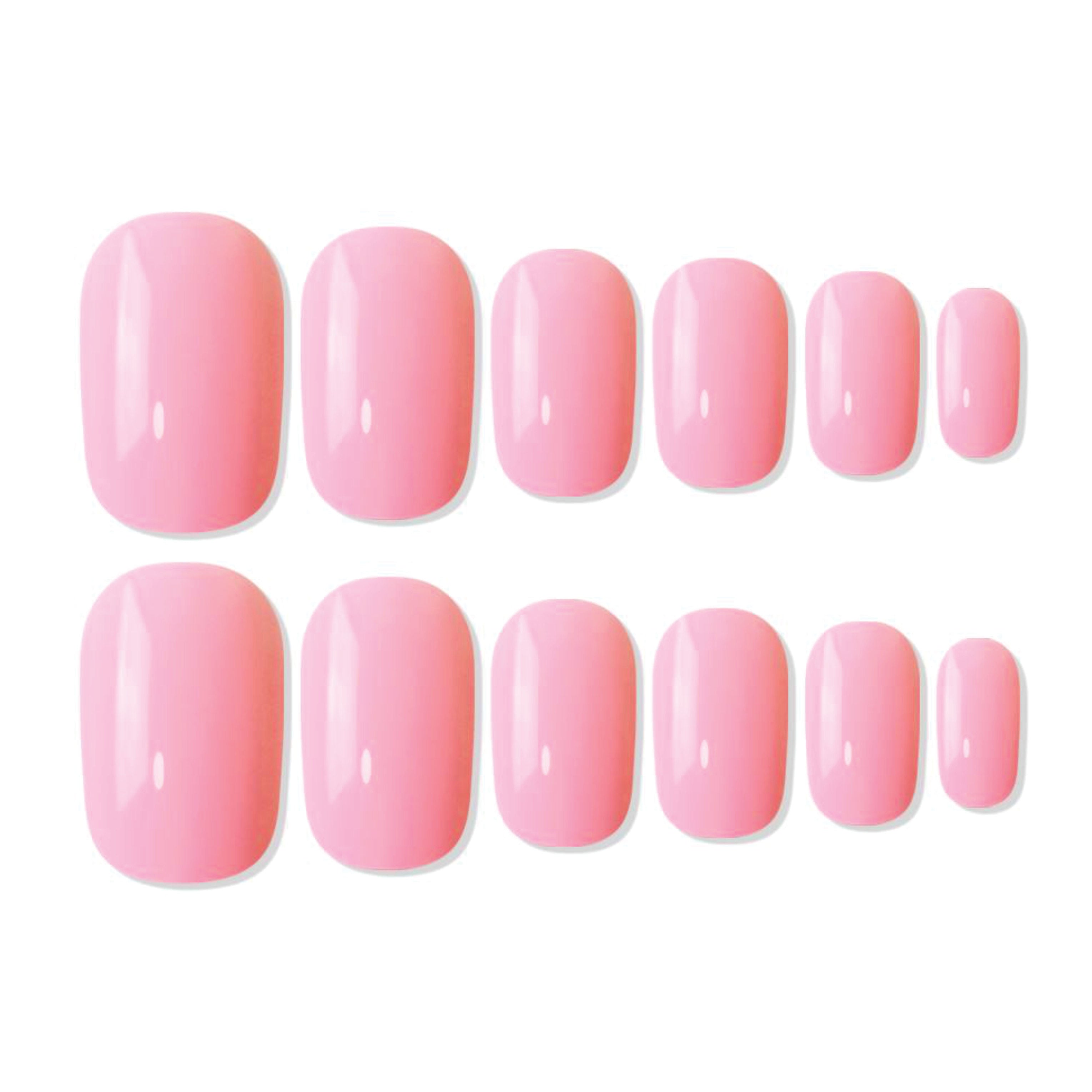 Reusable Square Press On Nails - Pink