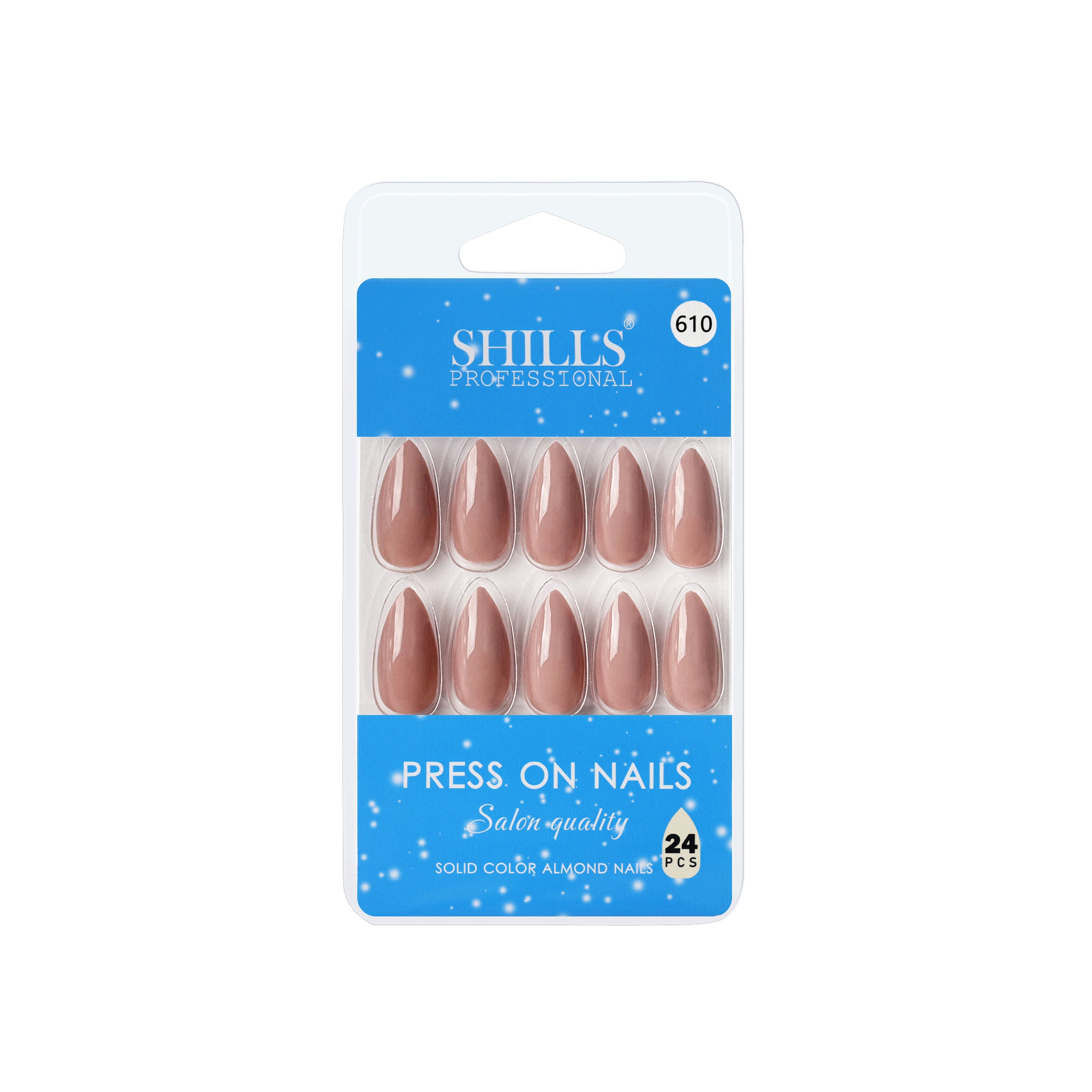 Reusable Almond Press On Nails - Pink