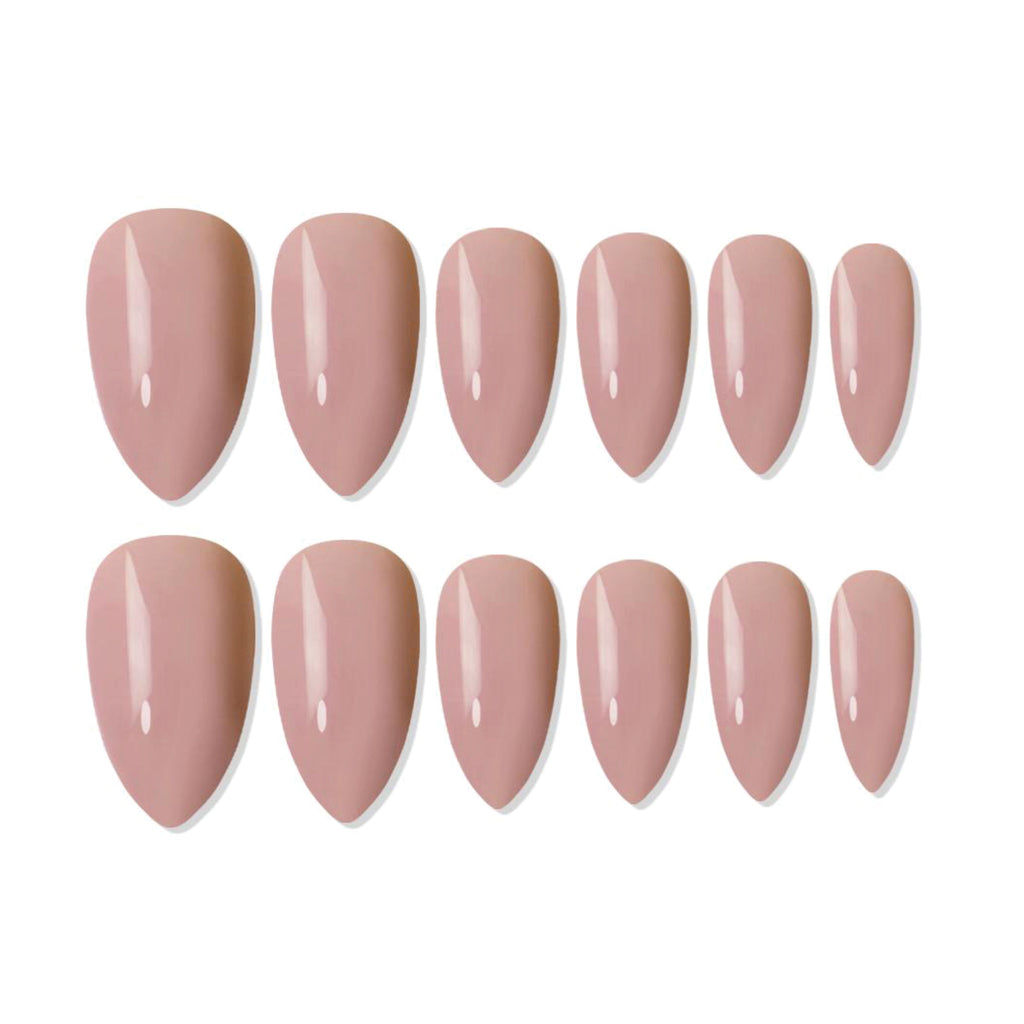Reusable Almond Press On Nails - Pink
