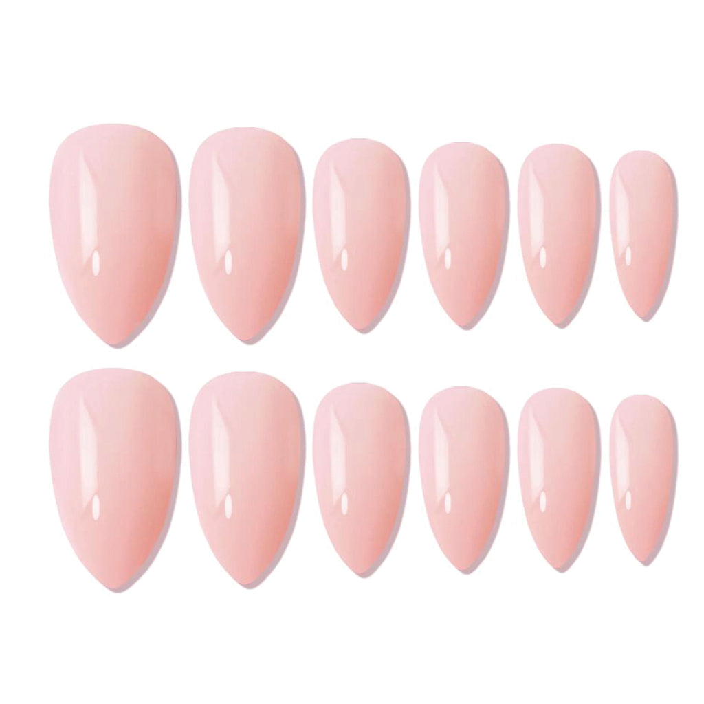 Reusable Almond Press On Nails - Pink