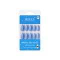 Reusable Almond Press On Nails - blue