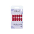 Reusable Oval Press On Nails - Red