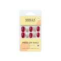 Reusable Oval Press On Nails - Red