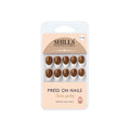 Reusable French Oval Press On Nails - Brown