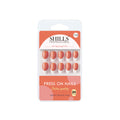 Reusable French Square Press On Nails - Orange